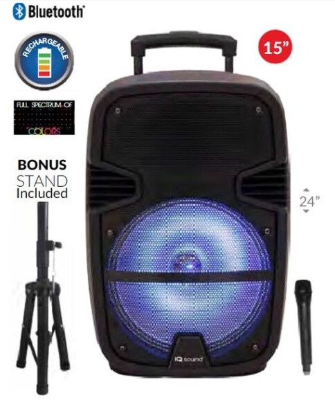 iq sound 15 tailgate bt speaker